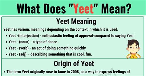 what is the meaning of yeet